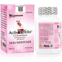 Active White Vitamin C Skin Whitening Pills, 1000mg, 60 Capsules