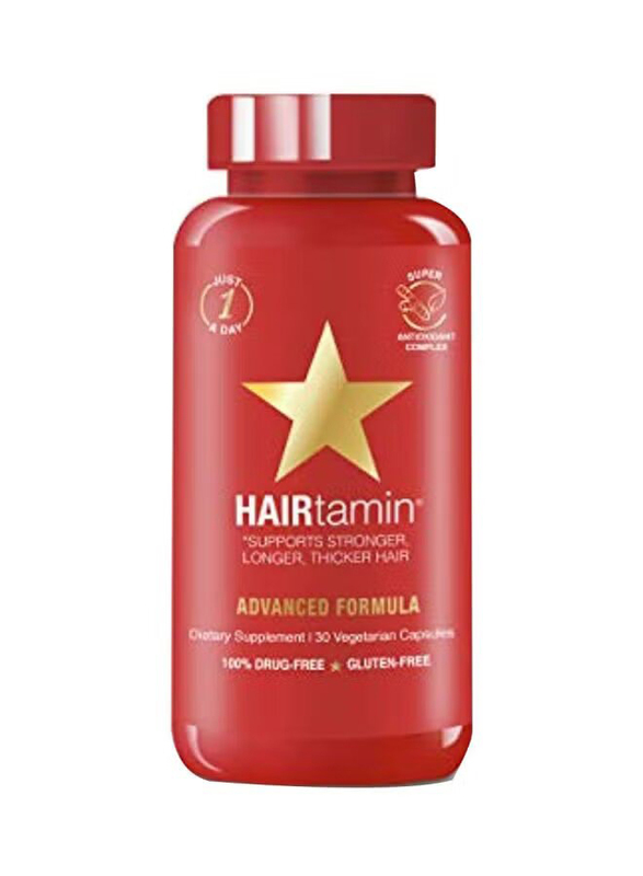 Hairtamin Advance Formula Hair Growth Dietary Supplement, 30 Capsule, 12 Piece