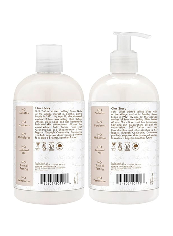 Shea Moisture 100% Virgin Coconut Oil Daily Hydration Shampoo & Conditioner for All Hair Types, 2 Pieces