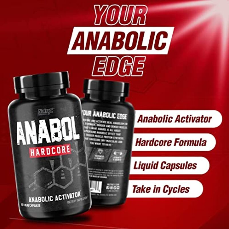 Nutrex Anabol Hardcore Dietary Supplement, Pack of 6, 60 Capsules