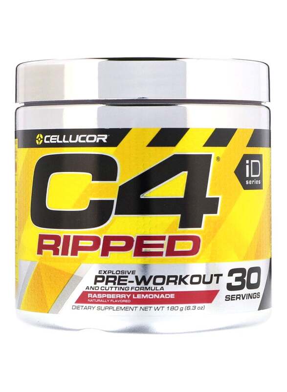 Cellucor C4 Ripped Explosive Pre-Workout Powder, 30 Servings, Raspberry lemonade