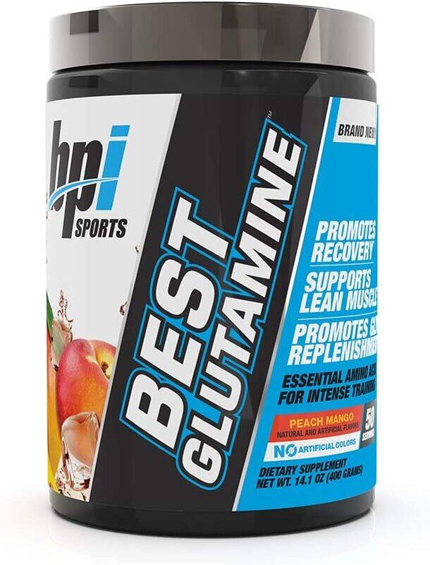 

BPI Sports Best Glutamine Essential Amino Acid for Intense Training Powder, 400 gm, Peach Mango