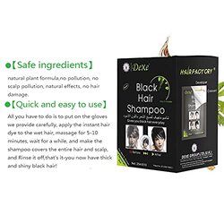 Dexe Hair Dye Shampoo, 10 x 25ml, Black