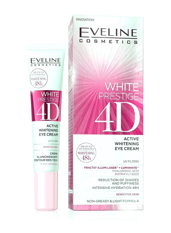 Eveline Cosmetics White Prestige 4D Active Whitening Eye Cream, 20ml