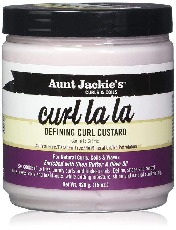 

Aunt Jackie's Curls & Coils Curl La La Defining Curl Custard Cream for Curly Hair, 426gm