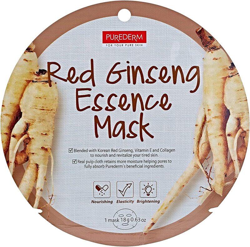 

Purederm Red Ginseng Essence Sheet Mask, 1 Mask