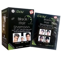 Dexe Hair Dye Shampoo, 10 x 25ml, Black