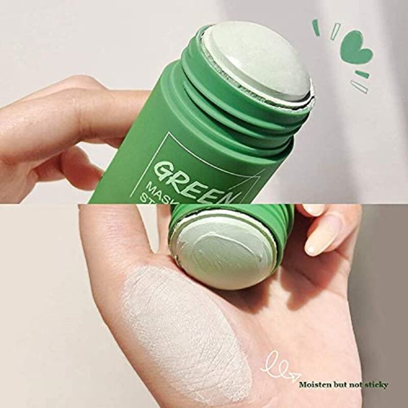 Mengsiqigreen Tea Purifying Clay Stick Mask, 2 Piece