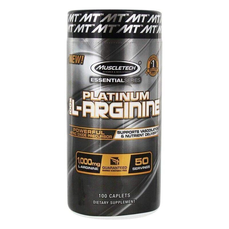

Muscletech Platinum L-Arginine, 100 Caplets, Unflavoured