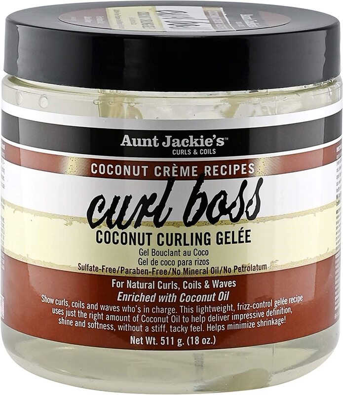 Aunt Jackie's Coconut Creme Recipes Curl Boss Coconut Curling Hair Gel for All Hair Types, 18oz