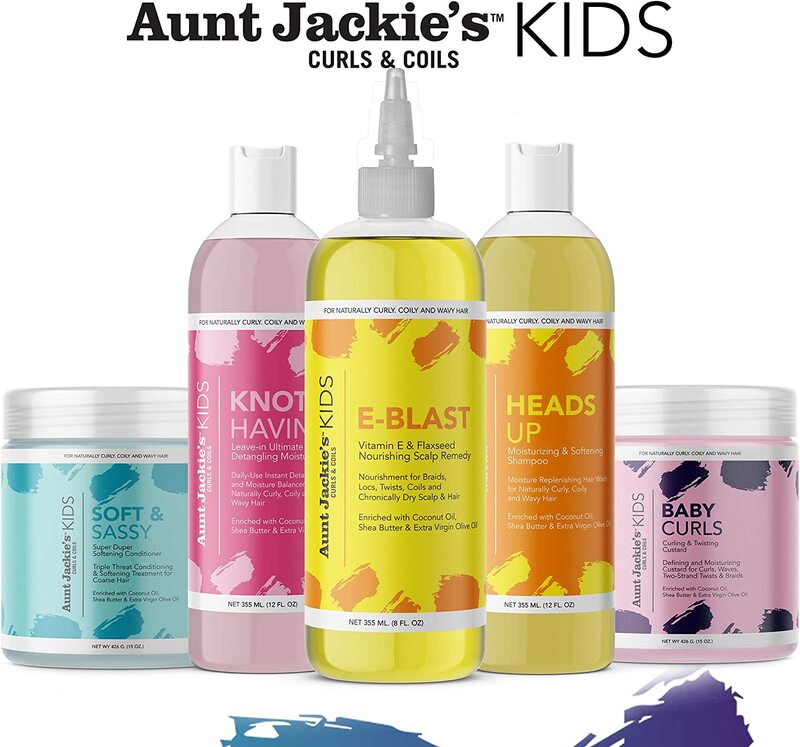 Aunt Jackie's Kids Knot Havin' It Leave-in Ultimate Detangling Moisturiser for Curly Hair, 12oz