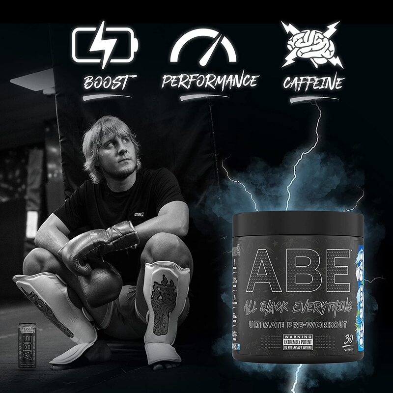 Abe All Black Everything Pre Workout Energy Supplement Powder, 315 gm, Tropical