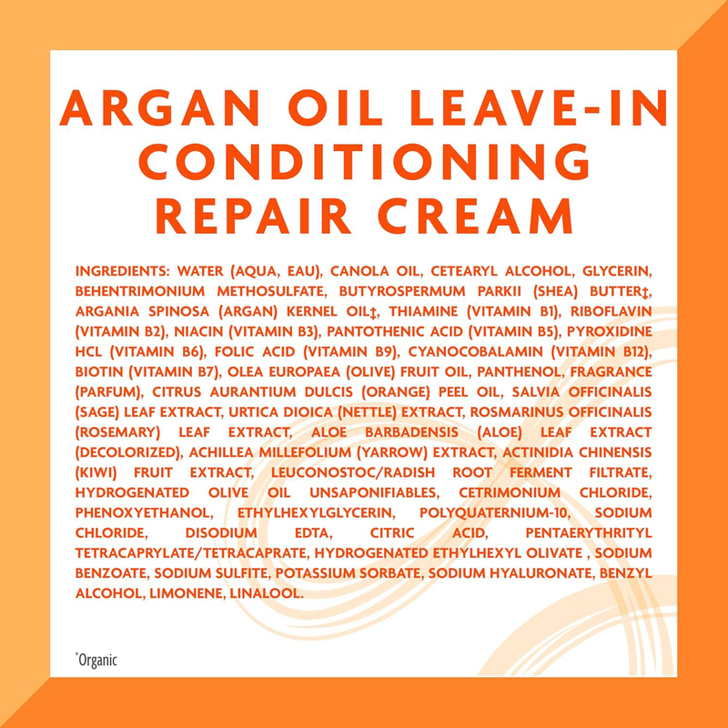 Cantu Argan Oil Leave in Conditioning Repair Cream, 453gm