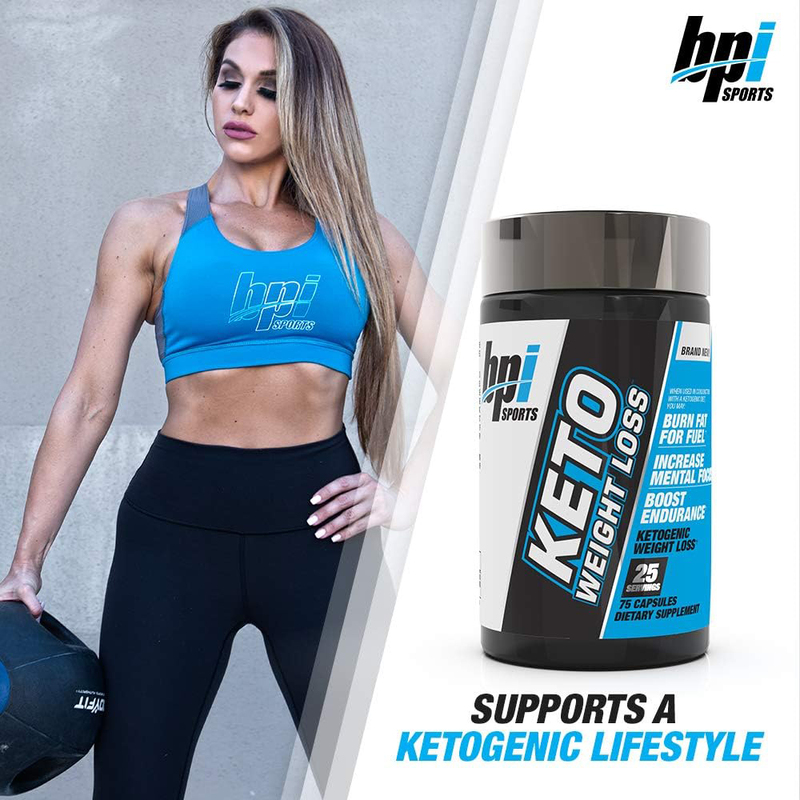 BPI Sports Keto Weight Loss Ketogenic Fat Burner, 75 Capsules, Unflavoured