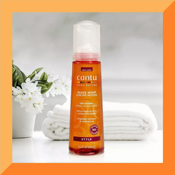 Cantu Shea Butter Wave Whip Curling Mousse for Natural Curls, Coils & Waves, 8.4 oz