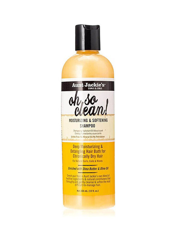 

Aunt Jackie's Oh So Clean Moisturizing & Softening Shampoo for All Hair Types, 355ml