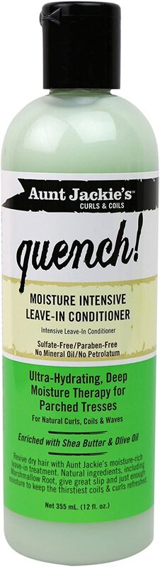 Aunt Jackie's Quench Moisture Intensive Leave-In Conditioner, 12oz