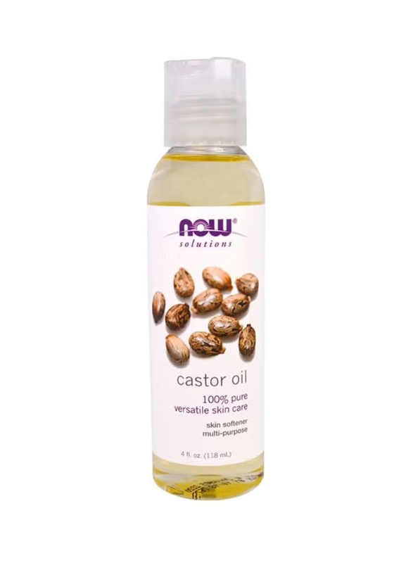 Now Foods Clear UV Protected Pure Castor Skin Softener Oil, 118ml