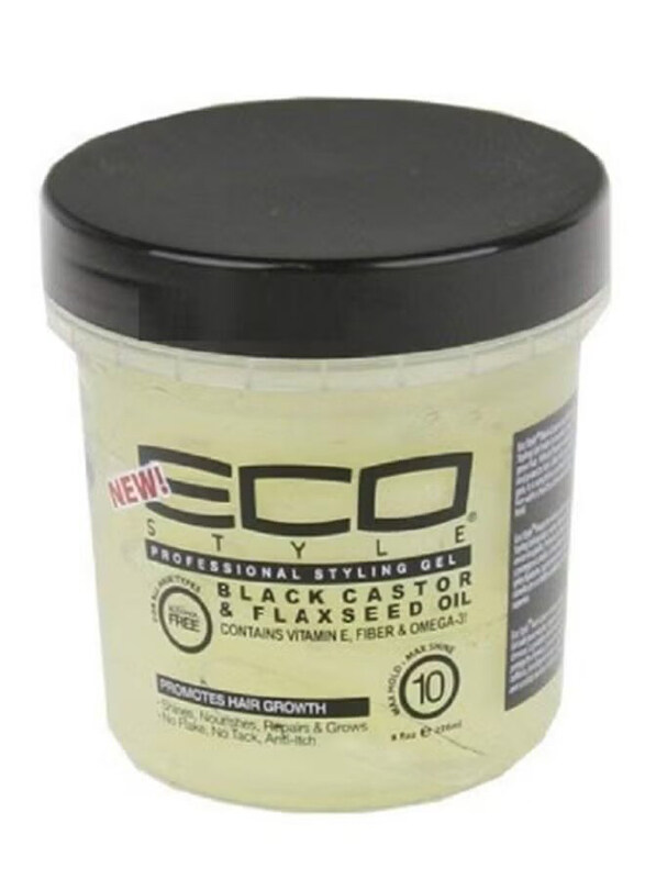 

Eco Black Castor And Flaxseed Oil Professional Styling Gel for All Type Hair, 236ml