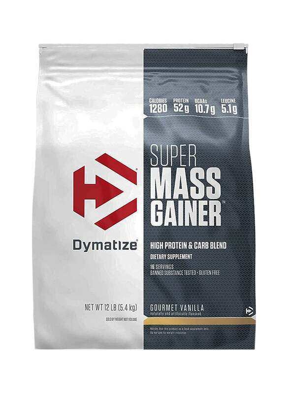 

Dymatize Super Mass Gainer High Protein and Carb Blend Protein Powder, 12 Lbs, Vanilla