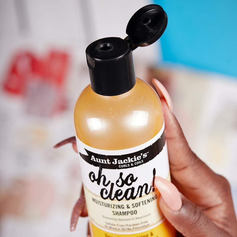 Aunt Jackie's Oh so Clean! Shampoo & Quench Leave-in Conditioner for Curly Hair, 12oz, 2 Piece