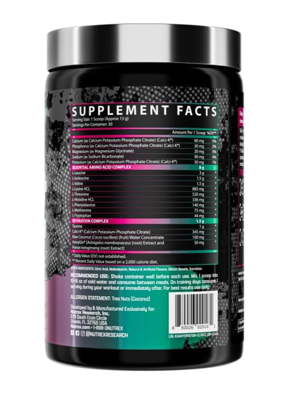 Nutrex Research EAA+ Hydration, 390gm, Strawberry Watermelon