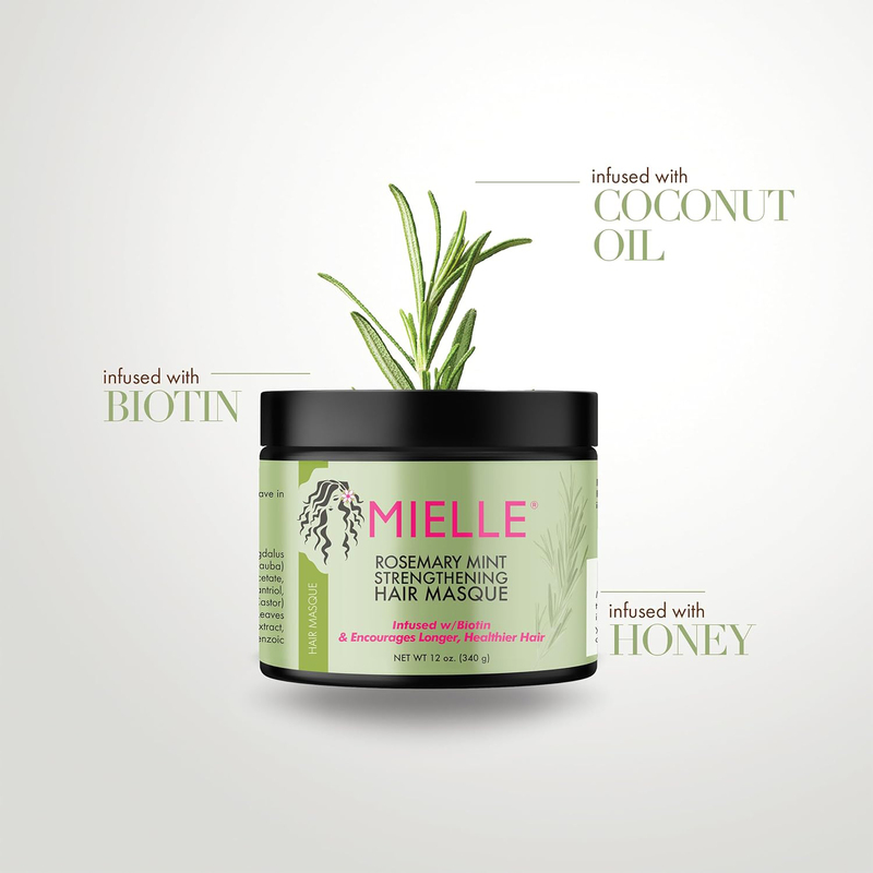 Mielle Organics Mielle Rosemary Mint Strengthening Hair Masque for All Hair Types, 340gm