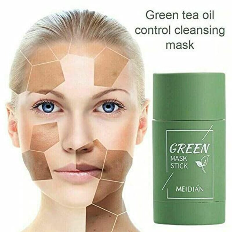 Meidian Green Tea Poreless Deep Cleanse Blackhead Remover Mask Clay Stick for Face, 1 Piece