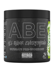 Applied Nutrition 30-Serving Abe All Black Everything Ultimate Pre Workout Energy Powder with Physical Performance, Citrulline, Creatine and Beta Alanine, 315g, Sour Apple