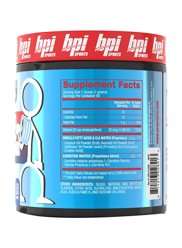 BPI Sports CLA + Carnitine, 350gm, Rainbow Ice