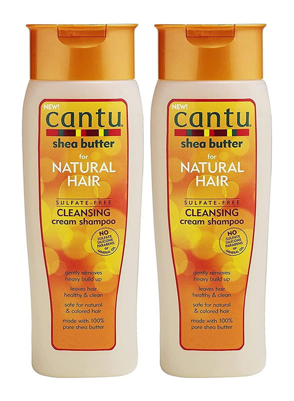 Cantu Shea Butter Sulfate-Free Cleansing Cream Shampoo, 2 x 400ml