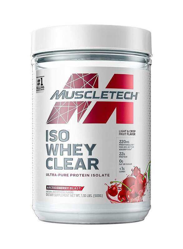 

Muscletech ISO Whey Clear Ultra-Pure Protein Isolate, 500g, Arctic Cherry Blast