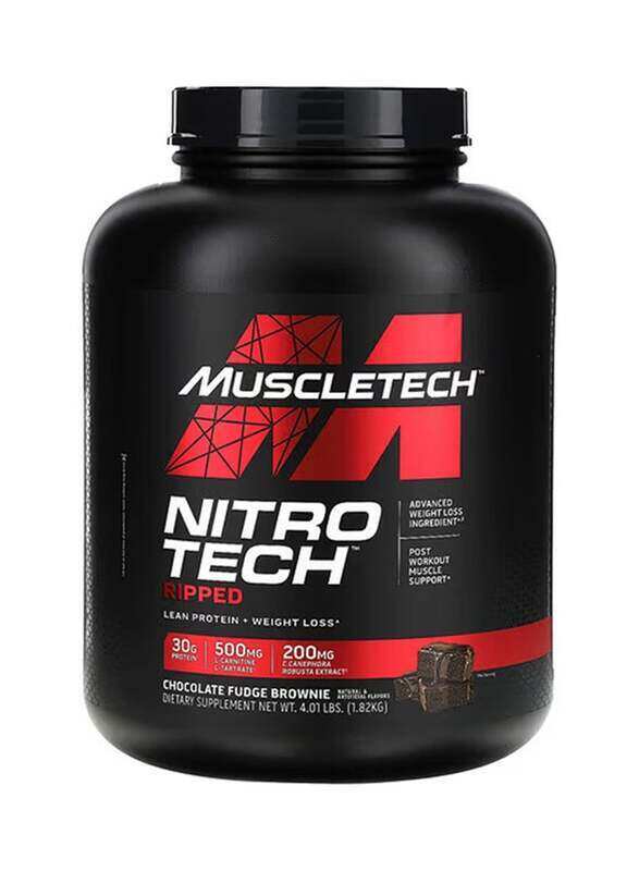 

MuscleTech Nitro Tech Ripped Lean Protein Powder, 1.82Kg, Chocolate Fudge Brownie