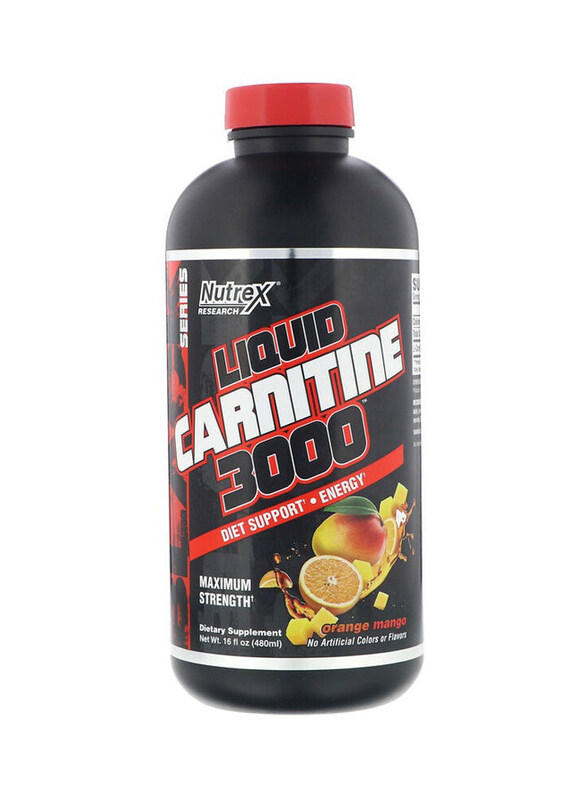 

Nutrex Research Liquid Carnitine 3000 Dietary Supplement, 480ml, Orange Mango