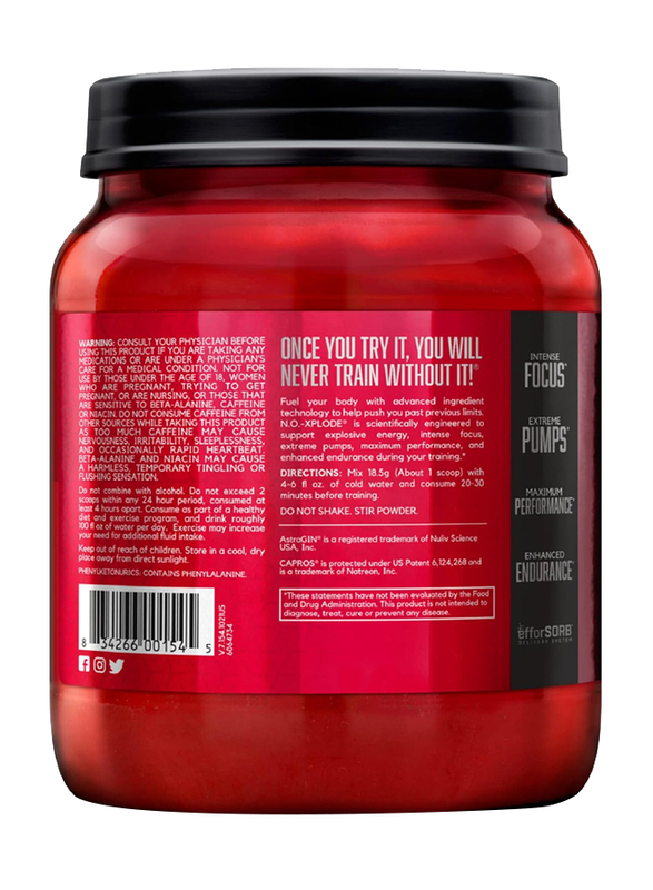 BSN N.O.-Xplode Legendary Pre Workout, 2.45 Lb, Blue Raz