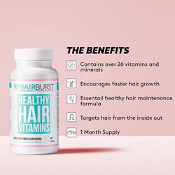 Hair Burst Health Hair Vitamins Food Supplement, 60 Capsules