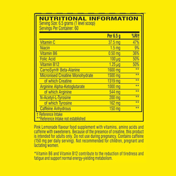 Cellucor C4 Original Beta Alanine Sports Nutrition Bulk Pre Workout Powder, 60 Servings, 390gm, Pink Lemonade