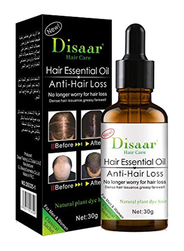 

Disaar Anti Hair Loss Treatment Fast Thicker Increase Hair Regrowth Essential Oil for All Hair Types, 30gm