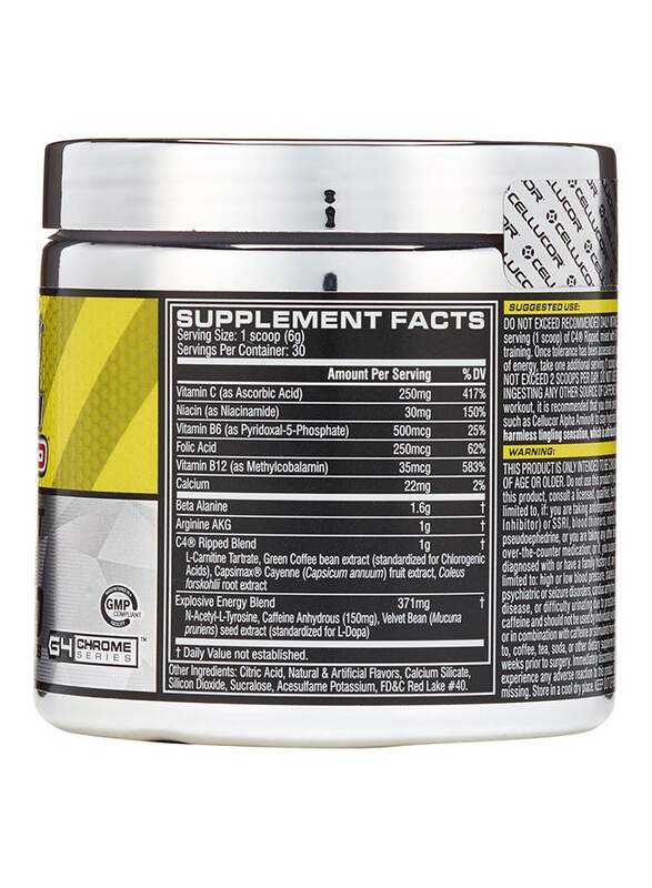 Cellucor C4 Ripped Explosive Pre-Workout Powder, 30 Servings, Tropical Punch