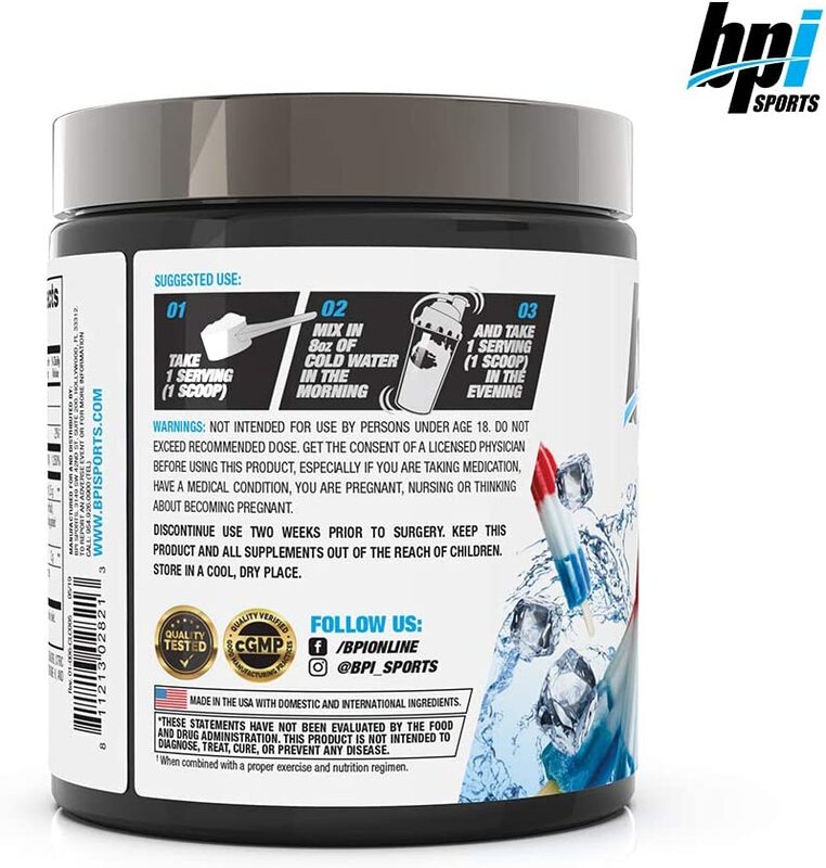 BPI Sports CLA + Carnitine Conjugated Linoleic Acid Powder, 350 gm, Rainbow Ice