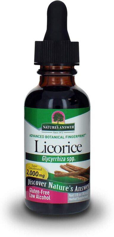 

Nature's Answer Licorice Glycyrrhiza Spp, 2000mg, 1oz