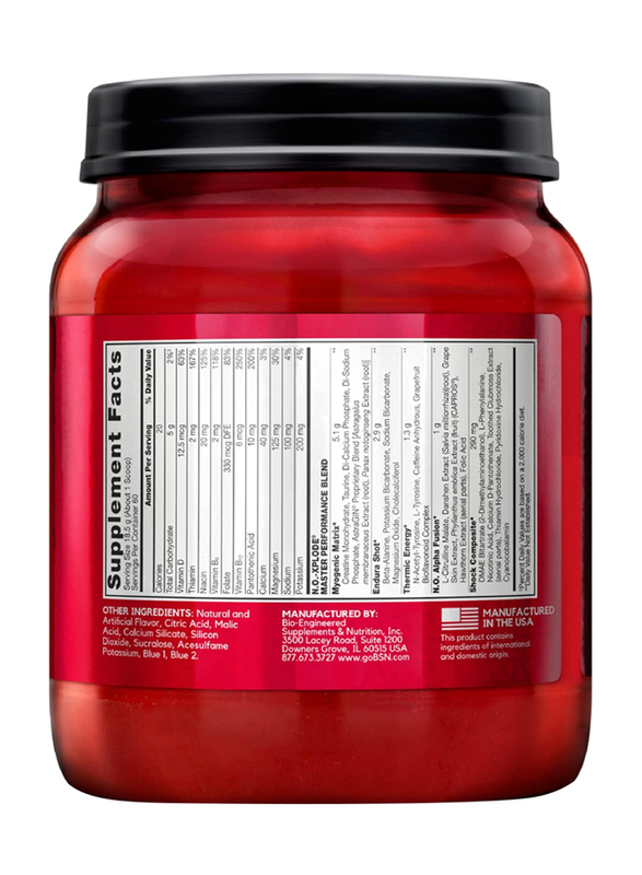 BSN N.O.-Xplode Legendary Pre Workout, 2.45 Lb, Blue Raz