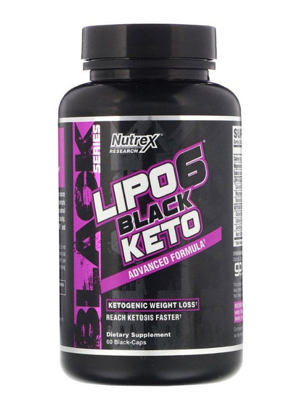 

Nutrex Research Lipo6 Black Keto Dietary Supplement, 60 Capsules