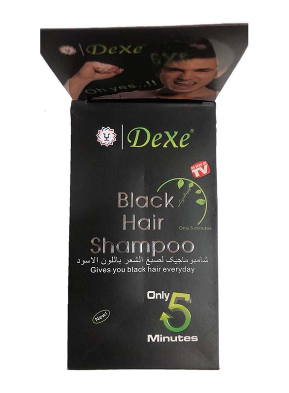 Dexe 5 minutes Only Hair Unisex Shampoo, 24 x 25ml, Black