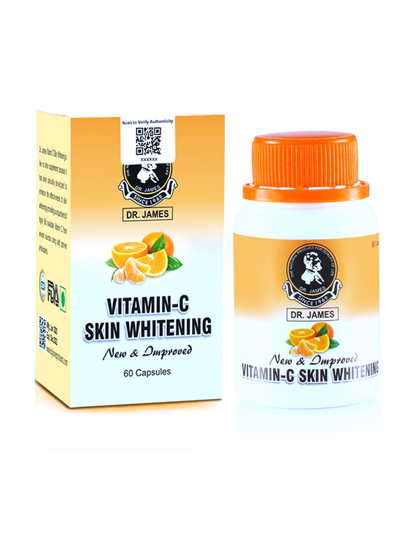 Dr. James Vitamin-C Skin Whitening Capsules, 60 Capsules