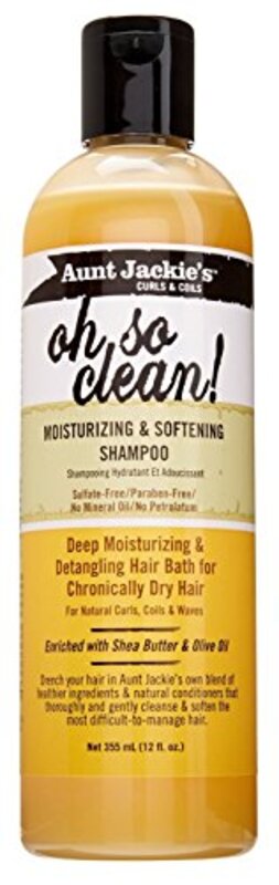 Aunt Jackie's Oh So Clean Moisturizing & Softening Shampoo for Dry Hair, 2 x 354 ml