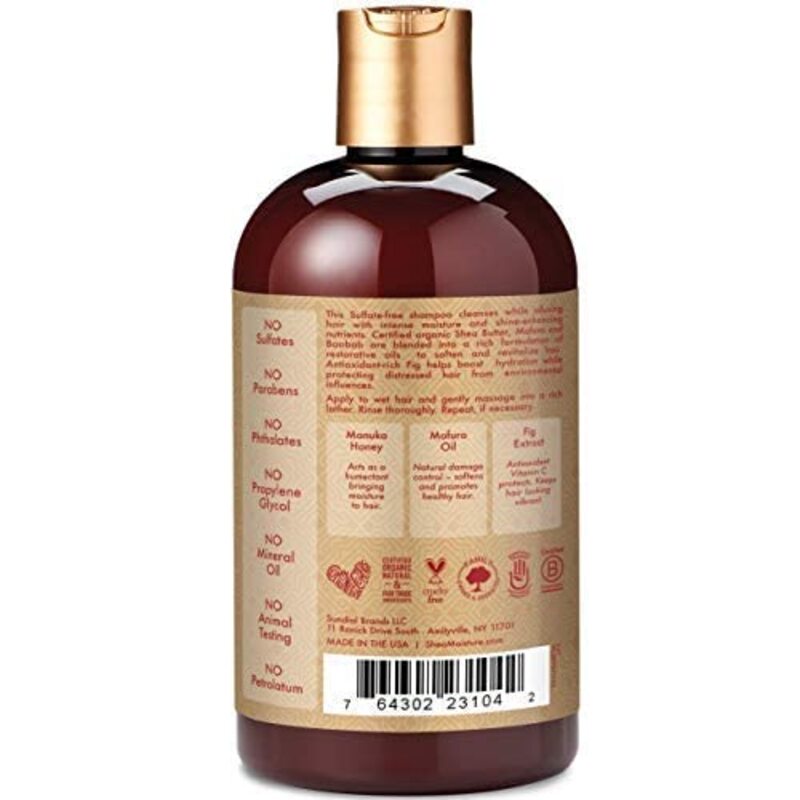 Shea Moisture Manuka Honey & Mafura Oil Intensive Hydration Shampoo for Damaged Hair, 2 x 384ml