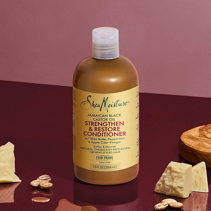 Shea Moisture Jamaican Black Castor Oil Strengthen and Restore Conditioner for Dry Hair, 13oz