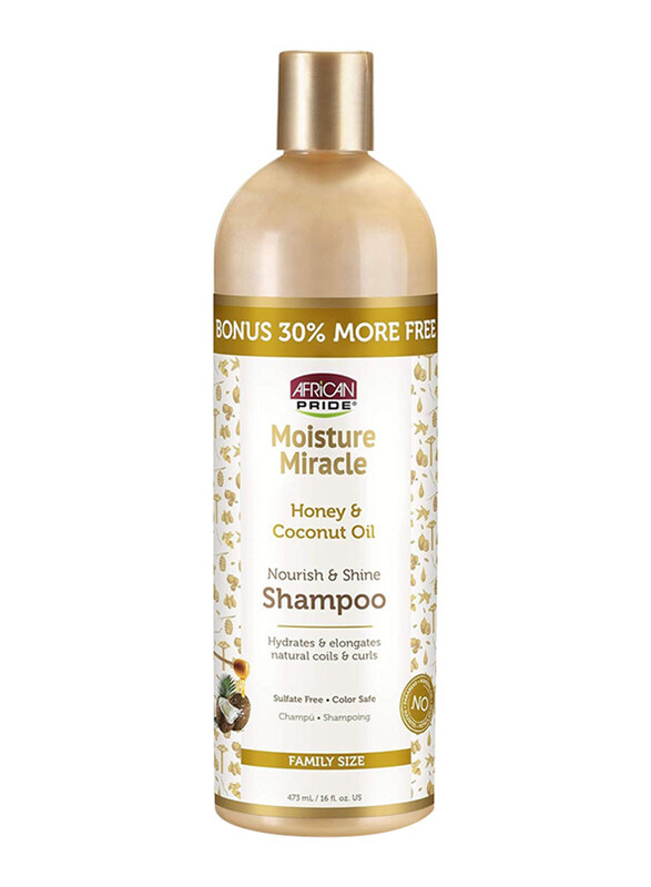 

African Pride Moisture Miracle Honey & Coconut Oil Shampoo, 16 oz