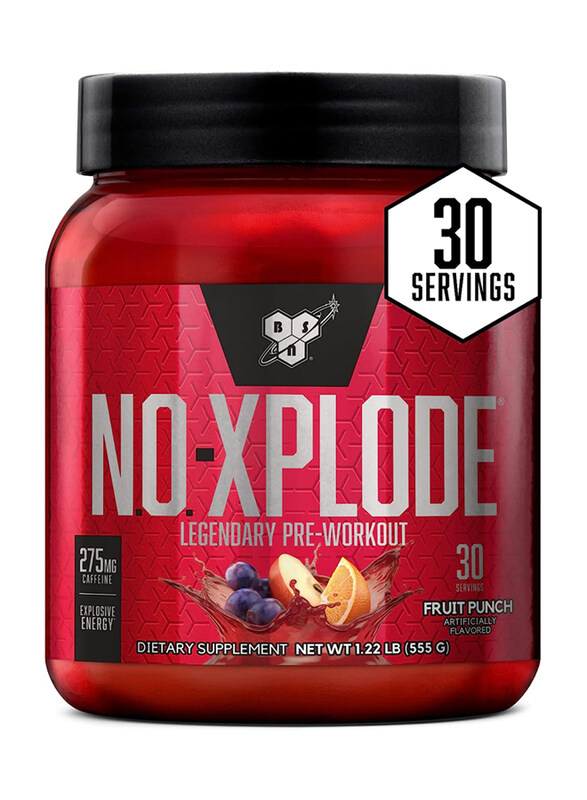 

BSN No-Xplode Legendary Pre-Workout Energy Dietary Supplement, 30 Servings, 555gm, Fruit Punch